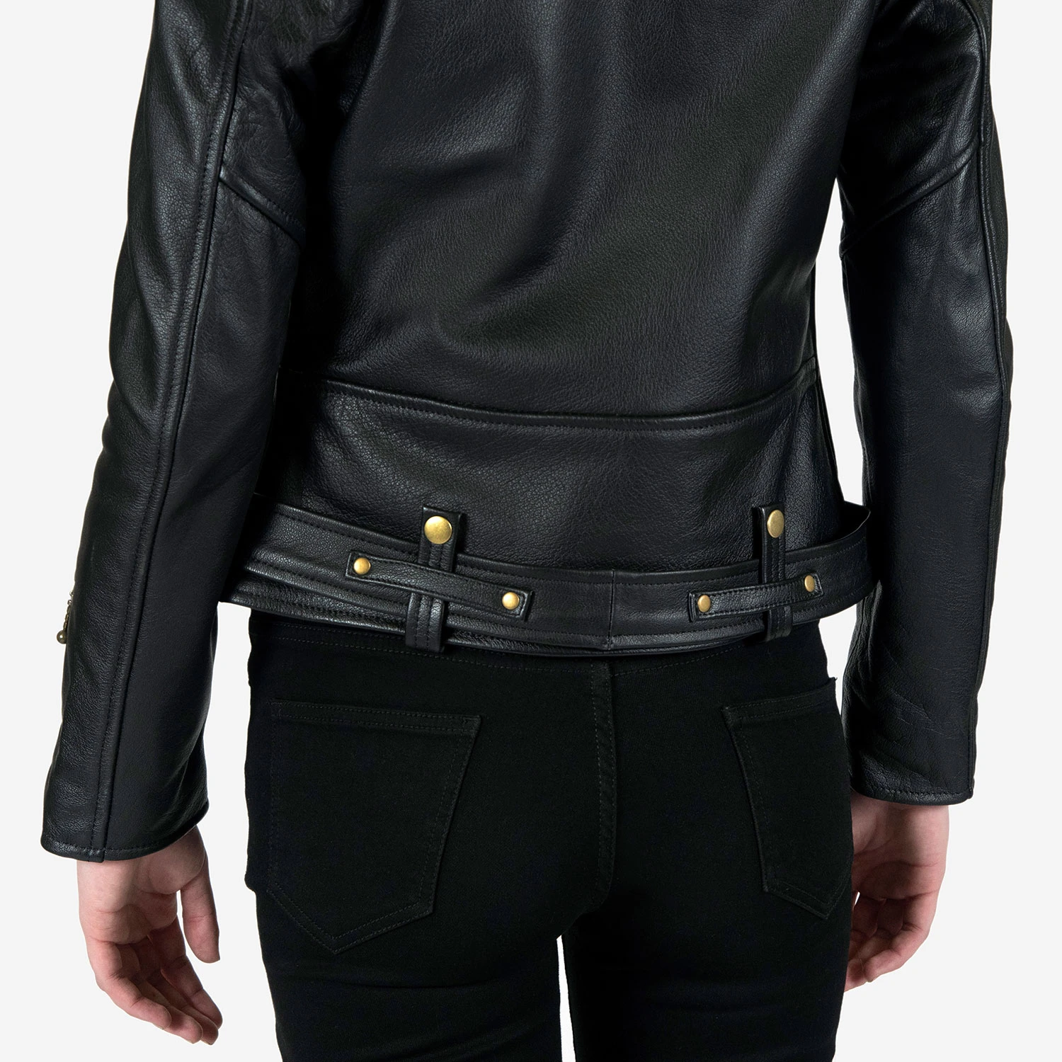 Commando Lightweight – Black And Brass Leather Jacket (Size XS) 9 Commando Lightweight – Black And Brass Leather Jacket (Size XS) - Image 9