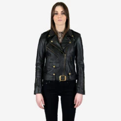 Commando Lightweight – Black And Brass Leather Jacket (Size XS) 16 Commando Lightweight – Black And Brass Leather Jacket (Size XS) -Straight To Hell com lit blk bra wom w 9