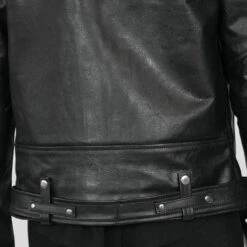 Commando Long – For Tall Men – Black And Nickel Leather Jacket -Straight To Hell com long blk nick web 3