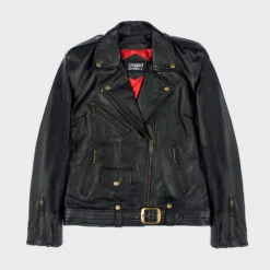 Commando Oversized – Black And Brass Leather Jacket