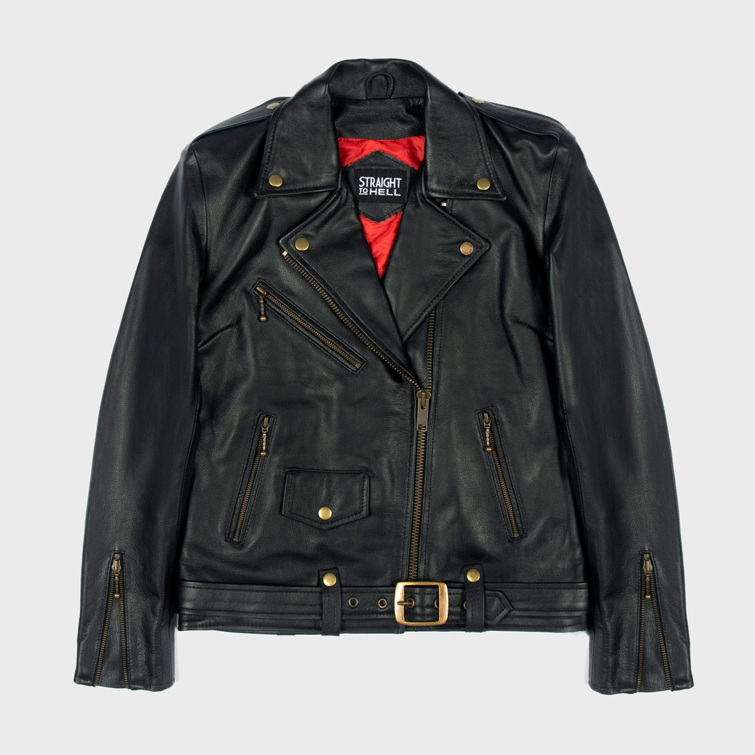 Commando Oversized – Black And Brass Leather Jacket 1 Commando Oversized – Black And Brass Leather Jacket