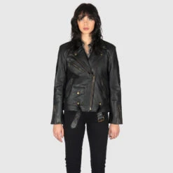 Commando Oversized – Black And Brass Leather Jacket 17 Commando Oversized – Black And Brass Leather Jacket -Straight To Hell com ove blk bra w 5