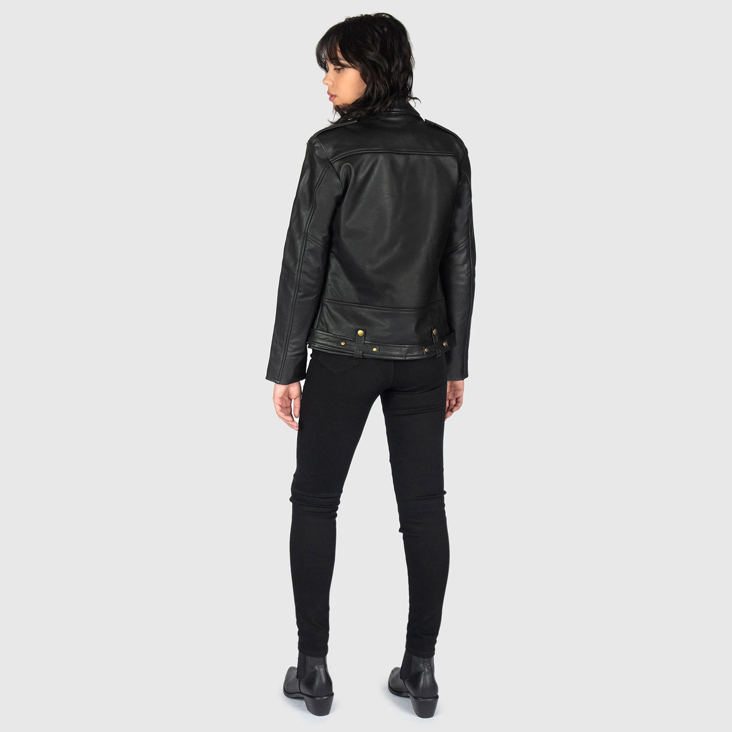 Commando Oversized – Black And Brass Leather Jacket 10 Commando Oversized – Black And Brass Leather Jacket - Image 10