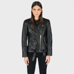 Commando Oversized – Black And Nickel Leather Jacket -Straight To Hell com ove blk nic w 12