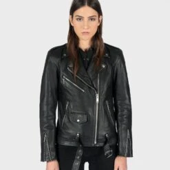 Commando Oversized – Black And Nickel Leather Jacket -Straight To Hell com ove blk nic w 3