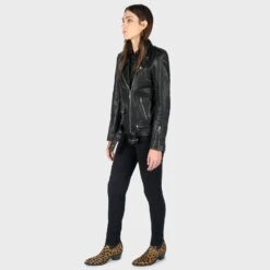 Commando Oversized – Black And Nickel Leather Jacket -Straight To Hell com ove blk nic w 5