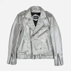 Commando – Silver Leather Jacket (Size 34, 36S, 36, 48, 54)