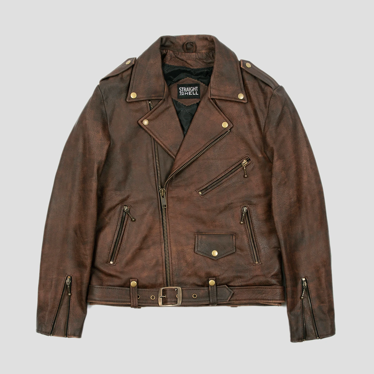 Commando – Worn Brown Leather Jacket 1 Commando – Worn Brown Leather Jacket
