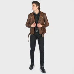 Commando – Worn Brown Leather Jacket 12 Commando – Worn Brown Leather Jacket -Straight To Hell com was bro men w 2