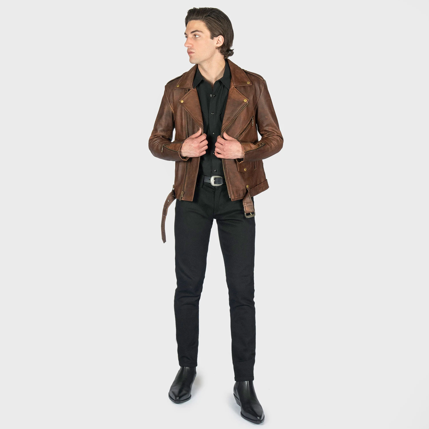Commando – Worn Brown Leather Jacket 3 Commando – Worn Brown Leather Jacket - Image 3