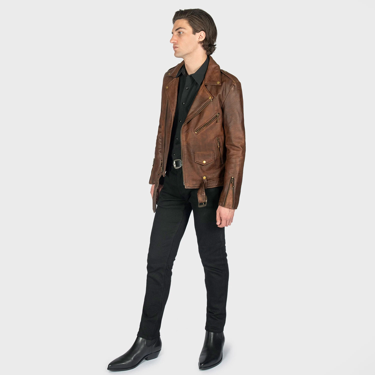Commando – Worn Brown Leather Jacket 6 Commando – Worn Brown Leather Jacket - Image 6