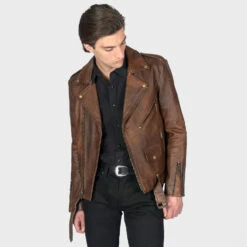 Commando – Worn Brown Leather Jacket 13 Commando – Worn Brown Leather Jacket -Straight To Hell com was bro men w 4