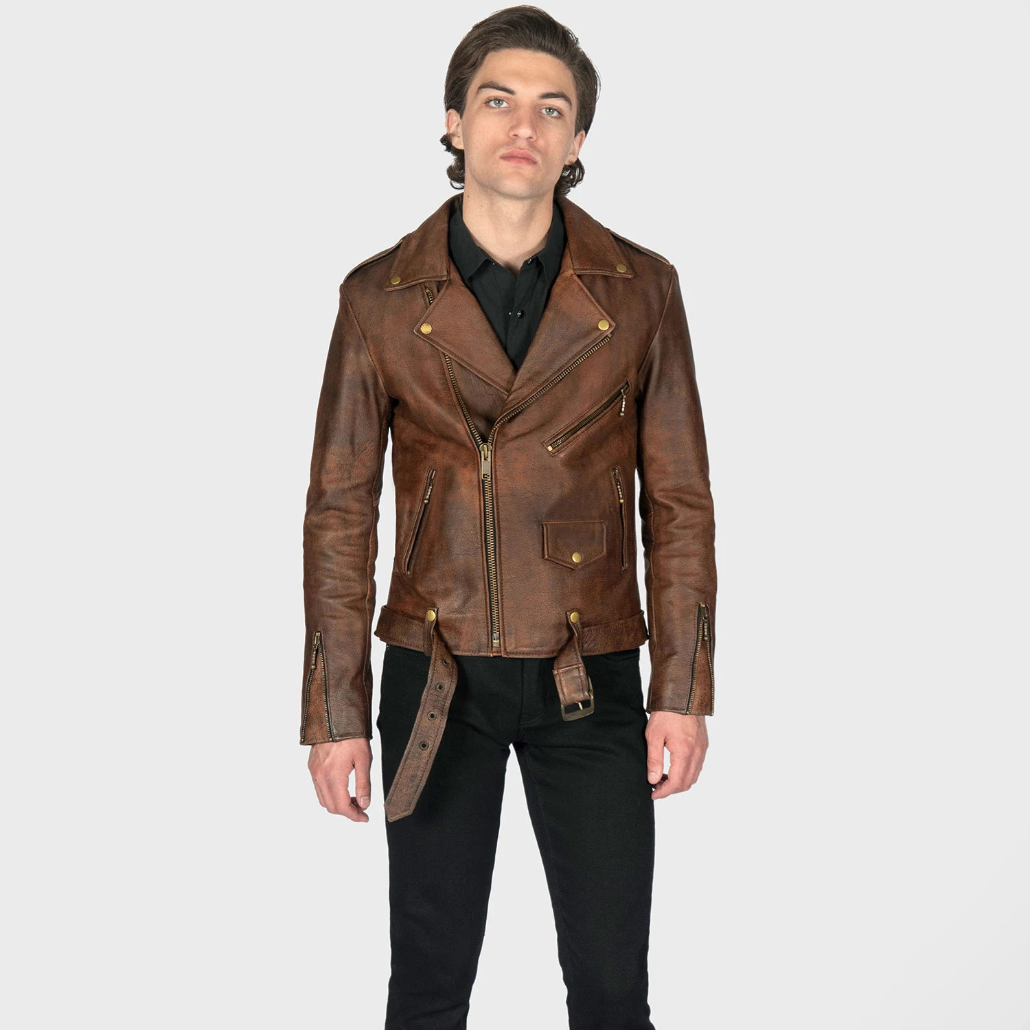 Commando – Worn Brown Leather Jacket 5 Commando – Worn Brown Leather Jacket - Image 5