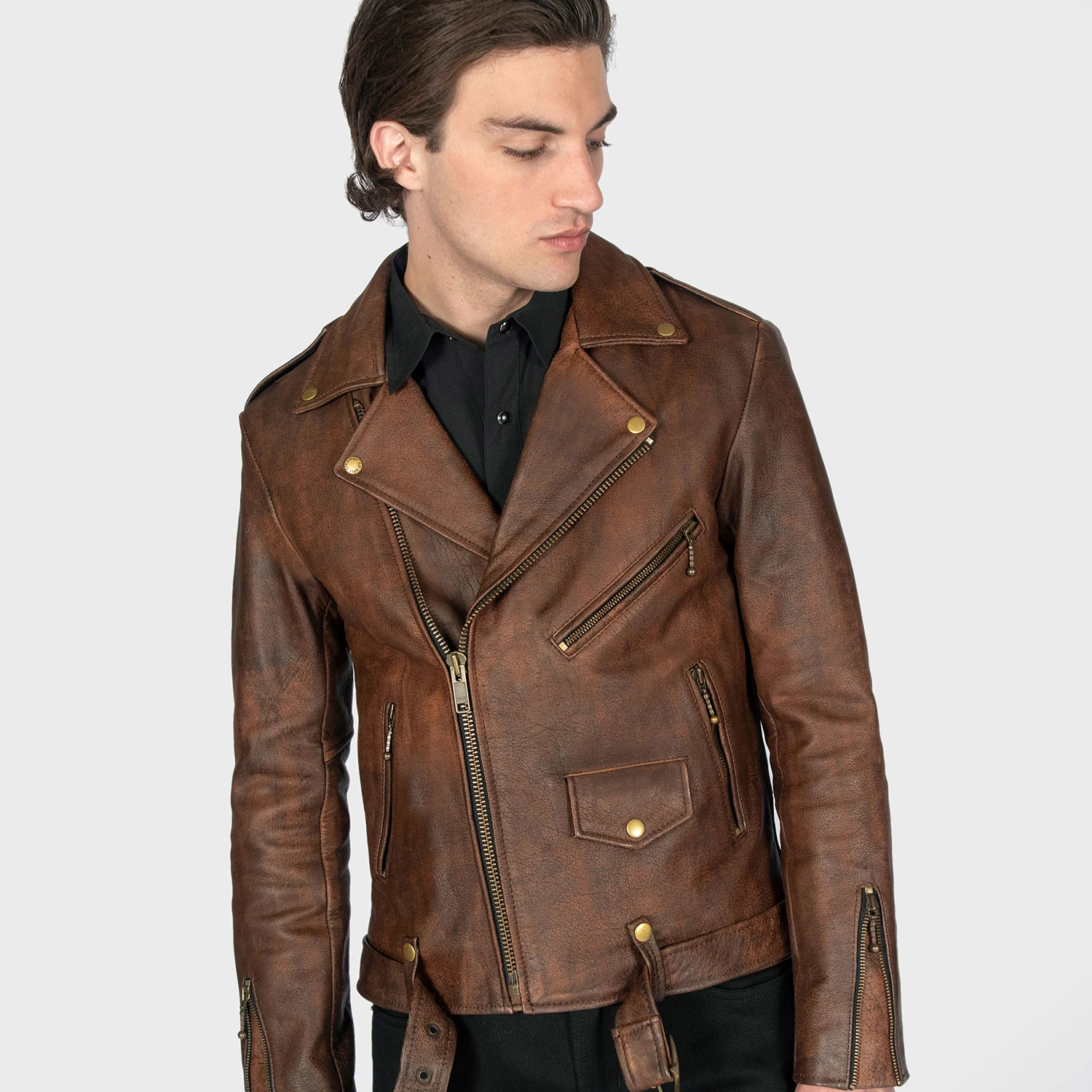 Commando – Worn Brown Leather Jacket 9 Commando – Worn Brown Leather Jacket - Image 9