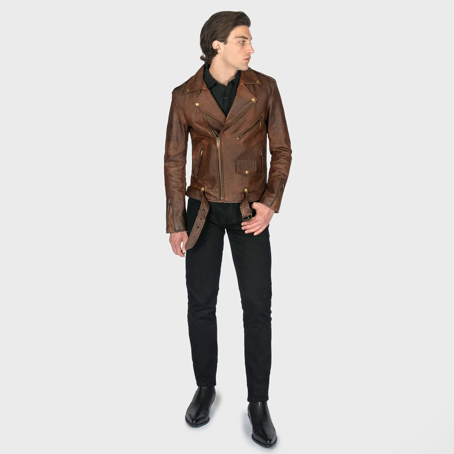 Commando – Worn Brown Leather Jacket 8 Commando – Worn Brown Leather Jacket - Image 8