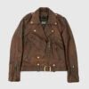 Commando – Worn Brown Leather Jacket (Size XS, S)