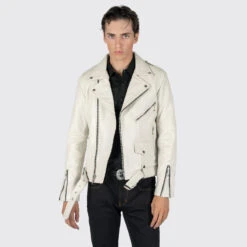 Commando – White Leather Jacket (Size 34S, 34, 36S, 38S, 38, 40, 50, 52, 54) 12 Commando – White Leather Jacket (Size 34S, 34, 36S, 38S, 38, 40, 50, 52, 54) -Straight To Hell com wht 2021 w 1