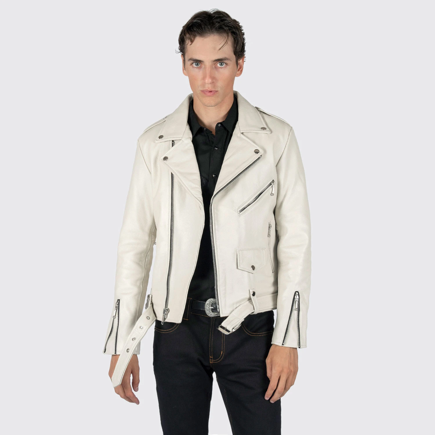 Commando – White Leather Jacket (Size 34S, 34, 36S, 38S, 38, 40, 50, 52, 54) 3 Commando – White Leather Jacket (Size 34S, 34, 36S, 38S, 38, 40, 50, 52, 54) - Image 3