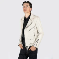 Commando – White Leather Jacket (Size 34S, 34, 36S, 38S, 38, 40, 50, 52, 54) 14 Commando – White Leather Jacket (Size 34S, 34, 36S, 38S, 38, 40, 50, 52, 54) -Straight To Hell com wht 2021 w 3