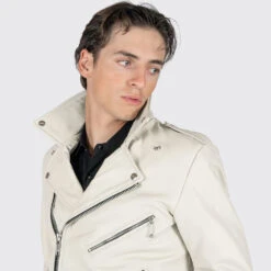Commando – White Leather Jacket (Size 34S, 34, 36S, 38S, 38, 40, 50, 52, 54) 16 Commando – White Leather Jacket (Size 34S, 34, 36S, 38S, 38, 40, 50, 52, 54) -Straight To Hell com wht 2021 w 8