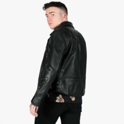 Defector – Black And Brass Leather Jacket 14 Defector – Black And Brass Leather Jacket -Straight To Hell def blk bra men w 5