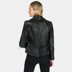 Defector – Black And Brass Leather Jacket (Size XS, S, M, L, XL, 2XL, 3XL, 5XL) -Straight To Hell def blk bra wom 2022 w 7