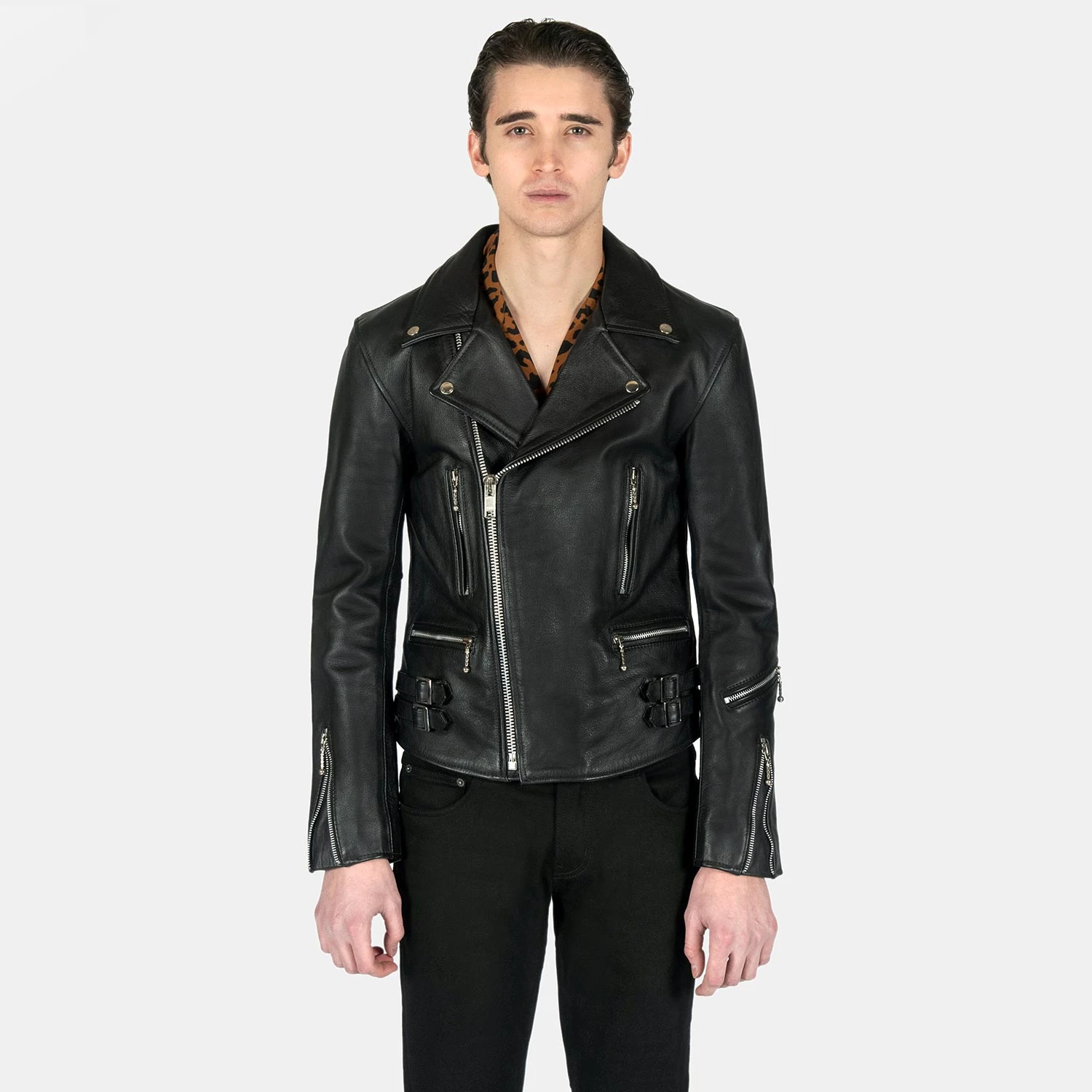 Defector – Black And Nickel Leather Jacket 2 Defector – Black And Nickel Leather Jacket - Image 2