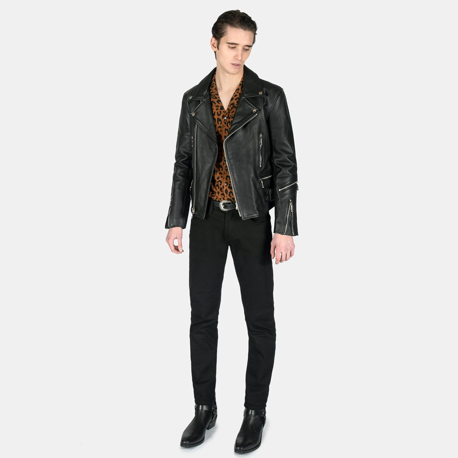 Defector – Black And Nickel Leather Jacket 4 Defector – Black And Nickel Leather Jacket - Image 4