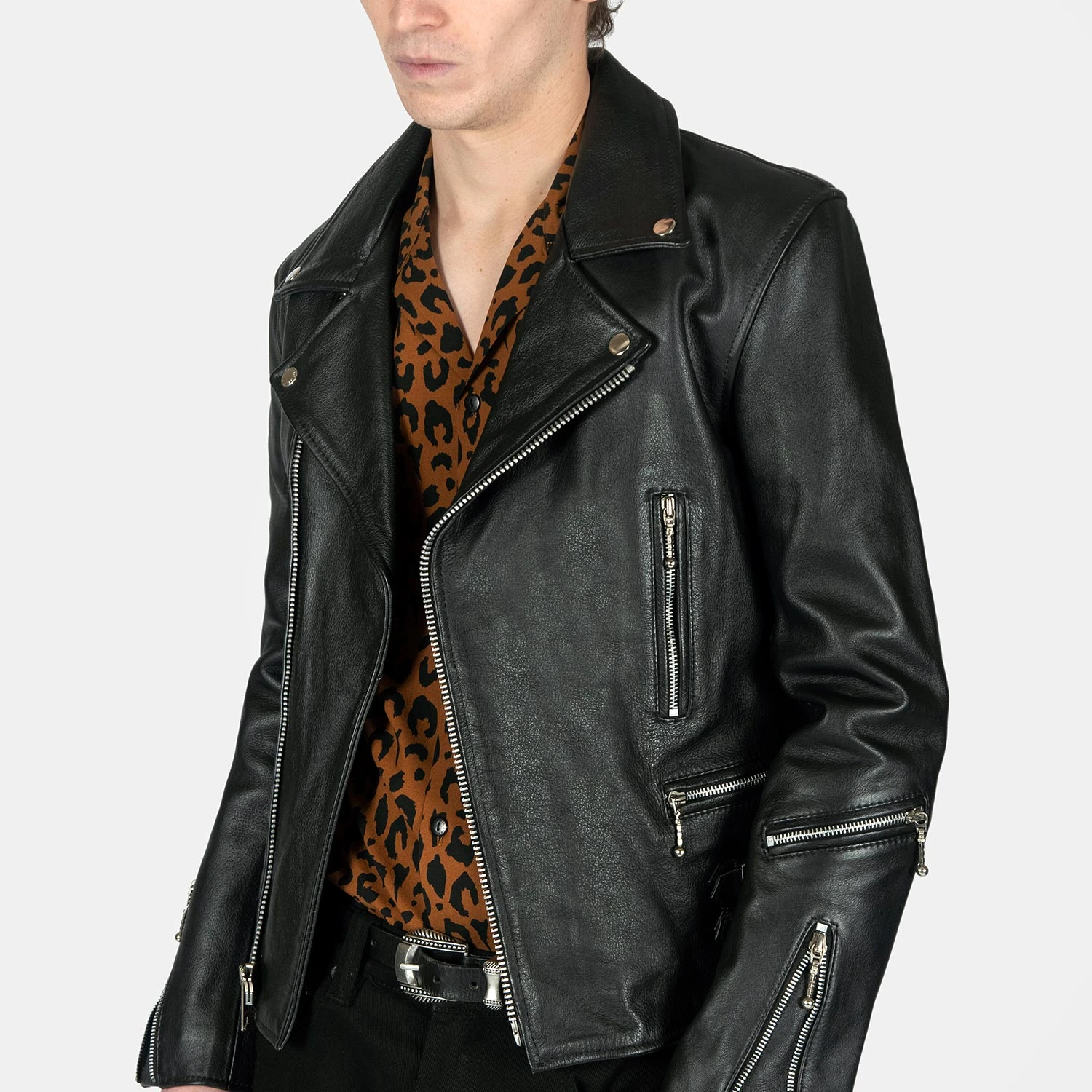 Defector – Black And Nickel Leather Jacket 8 Defector – Black And Nickel Leather Jacket - Image 8