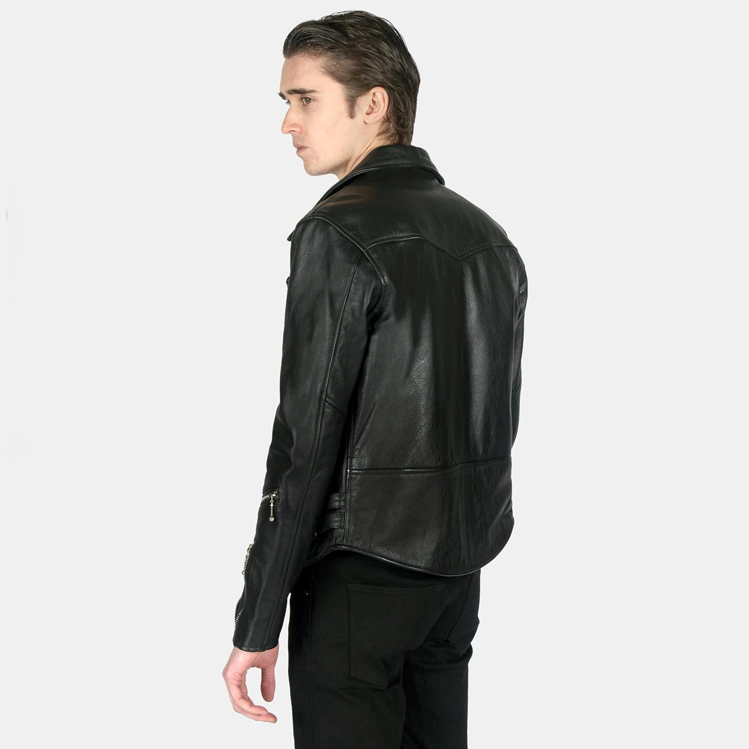 Defector – Black And Nickel Leather Jacket 10 Defector – Black And Nickel Leather Jacket - Image 10