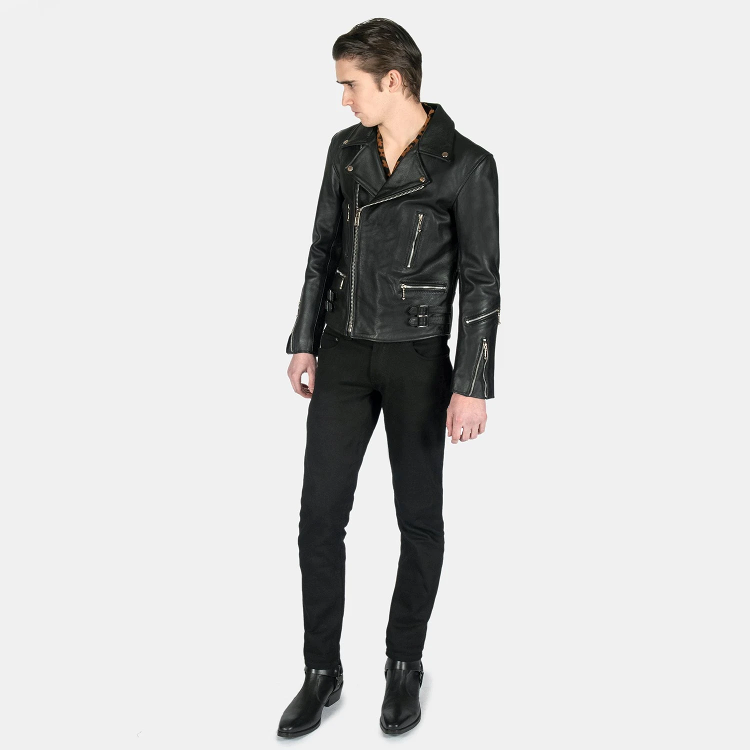 Defector – Black And Nickel Leather Jacket 7 Defector – Black And Nickel Leather Jacket - Image 7