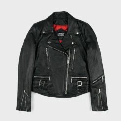 Defector – Black And Nickel Leather Jacket (Size XS, S, M, L, XL, 2XL, 3XL, 4XL, 5XL)
