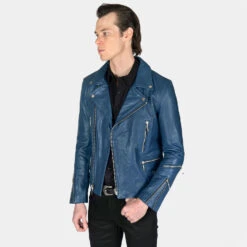 Defector – Blue Leather Jacket 12 Defector – Blue Leather Jacket -Straight To Hell def blu men w 4