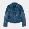 Defector – Blue Leather Jacket (Size XS, S, M, L, XL, 2XL, 3XL, 4XL, 5XL)