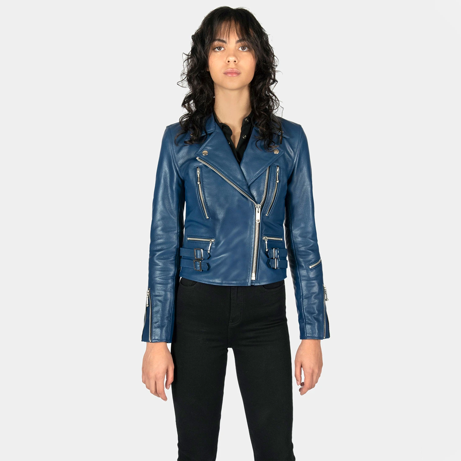 Defector – Blue Leather Jacket (Size XS, S, M, L, XL, 2XL, 3XL, 4XL, 5XL) 6 Defector – Blue Leather Jacket (Size XS, S, M, L, XL, 2XL, 3XL, 4XL, 5XL) - Image 6