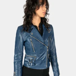 Defector – Blue Leather Jacket (Size XS, S, M, L, XL, 2XL, 3XL, 4XL, 5XL) 18 Defector – Blue Leather Jacket (Size XS, S, M, L, XL, 2XL, 3XL, 4XL, 5XL) -Straight To Hell def blu wom w 9