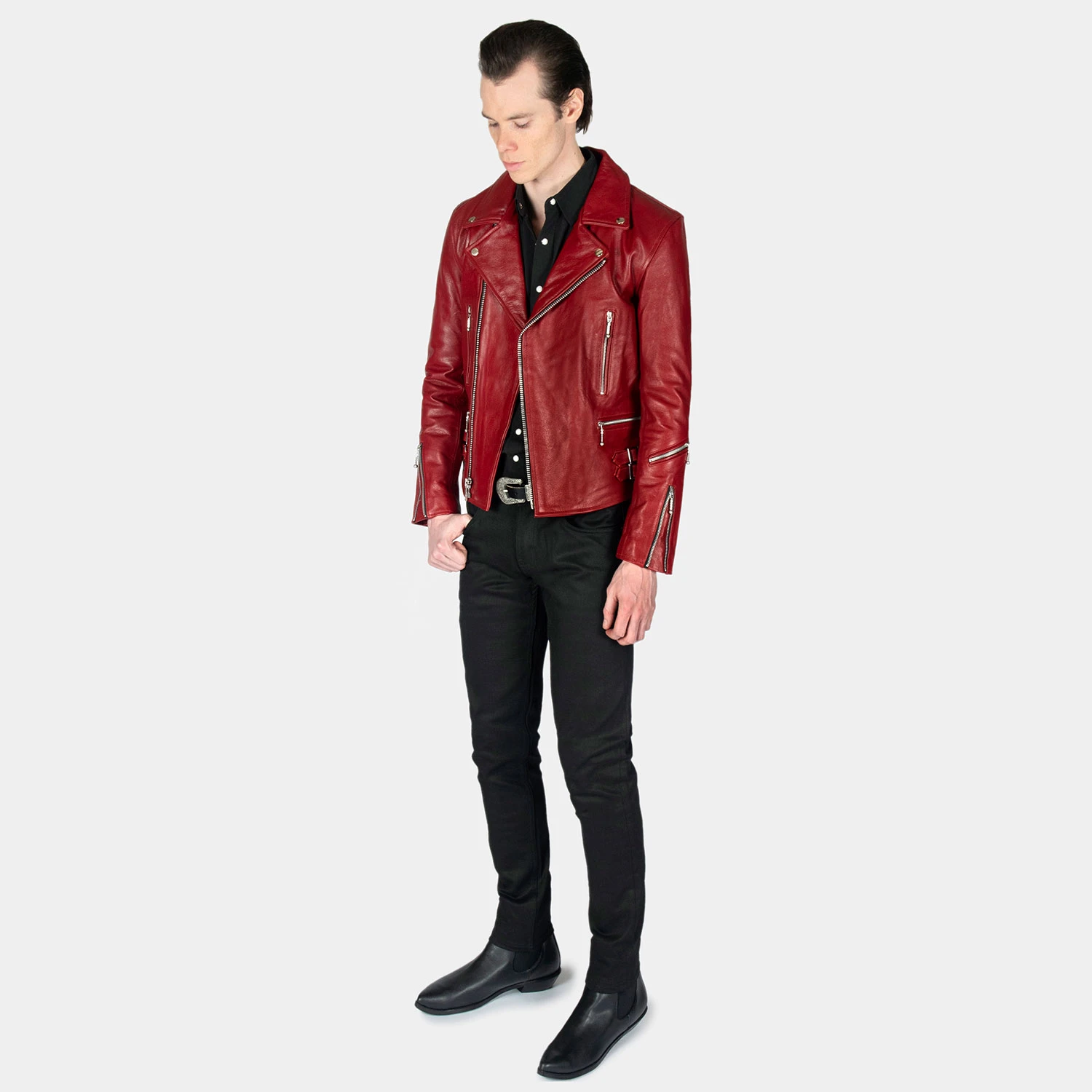 Defector – Burgundy Leather Jacket 5 Defector – Burgundy Leather Jacket - Image 5