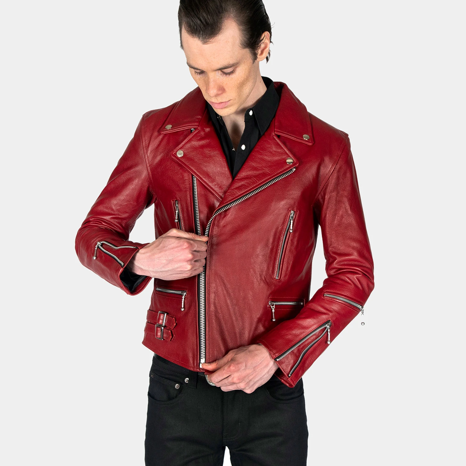 Defector – Burgundy Leather Jacket 6 Defector – Burgundy Leather Jacket - Image 6