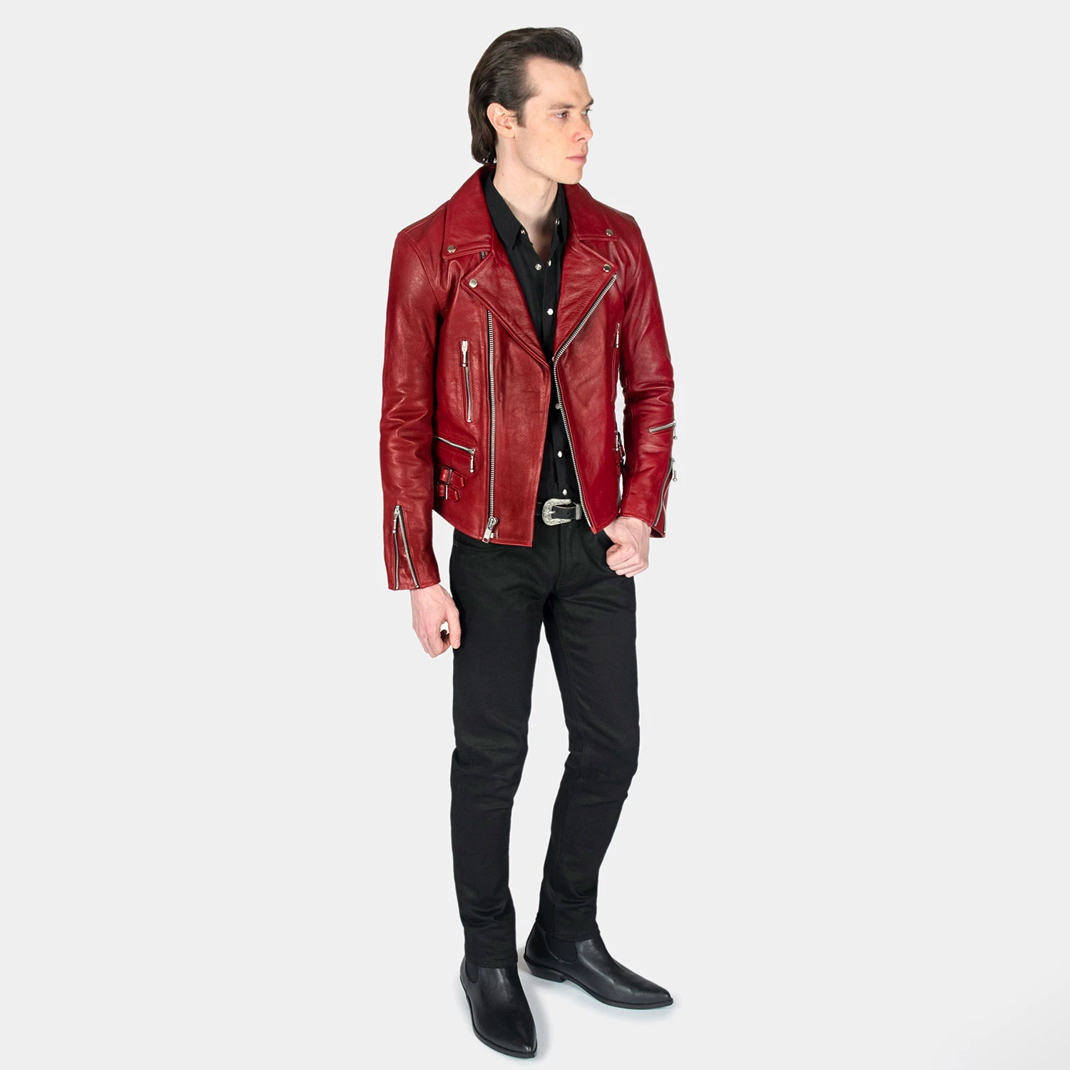 Defector – Burgundy Leather Jacket 4 Defector – Burgundy Leather Jacket - Image 4