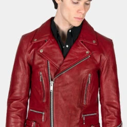 Defector – Burgundy Leather Jacket 16 Defector – Burgundy Leather Jacket -Straight To Hell def bur men w 7