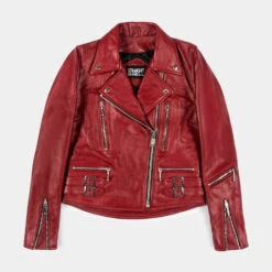 Defector – Burgundy Leather Jacket (Size XS, S, M, L, XL, 2XL, 3XL, 4XL, 5XL)