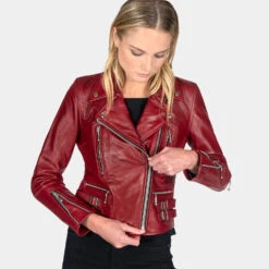 Defector – Burgundy Leather Jacket (Size XS, S, M, L, XL, 2XL, 3XL, 4XL, 5XL) 16 Defector – Burgundy Leather Jacket (Size XS, S, M, L, XL, 2XL, 3XL, 4XL, 5XL) -Straight To Hell def bur wom w 2