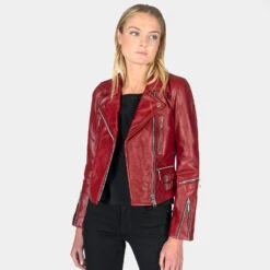 Defector – Burgundy Leather Jacket (Size XS, S, M, L, XL, 2XL, 3XL, 4XL, 5XL) 12 Defector – Burgundy Leather Jacket (Size XS, S, M, L, XL, 2XL, 3XL, 4XL, 5XL) -Straight To Hell def bur wom w 4