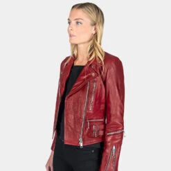 Defector – Burgundy Leather Jacket (Size XS, S, M, L, XL, 2XL, 3XL, 4XL, 5XL) 15 Defector – Burgundy Leather Jacket (Size XS, S, M, L, XL, 2XL, 3XL, 4XL, 5XL) -Straight To Hell def bur wom w 5