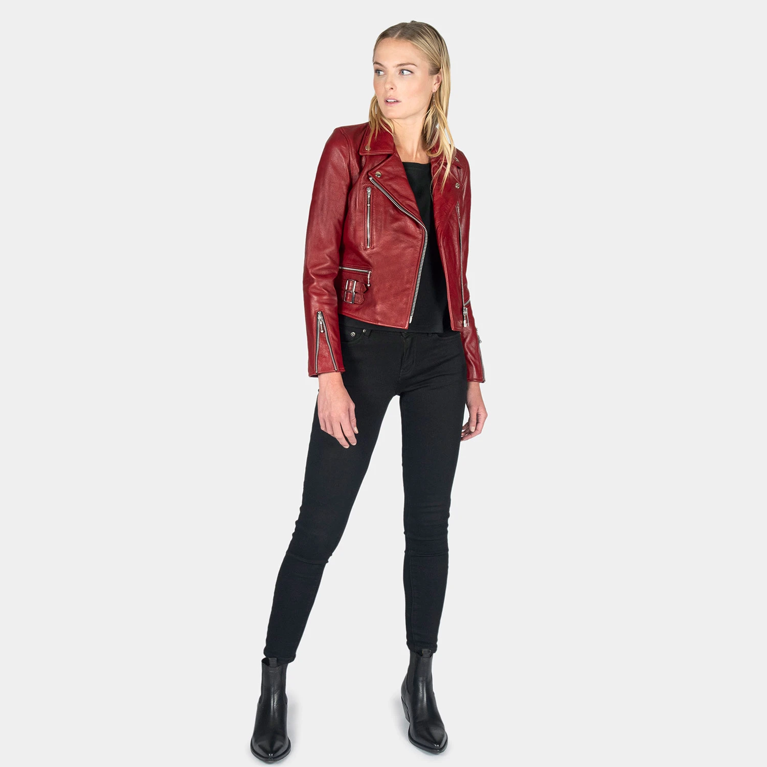 Defector – Burgundy Leather Jacket (Size XS, S, M, L, XL, 2XL, 3XL, 4XL, 5XL) 5 Defector – Burgundy Leather Jacket (Size XS, S, M, L, XL, 2XL, 3XL, 4XL, 5XL) - Image 5