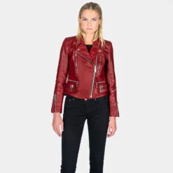 Defector – Burgundy Leather Jacket (Size XS, S, M, L, XL, 2XL, 3XL, 4XL, 5XL) 17 Defector – Burgundy Leather Jacket (Size XS, S, M, L, XL, 2XL, 3XL, 4XL, 5XL) -Straight To Hell def bur wom w 8