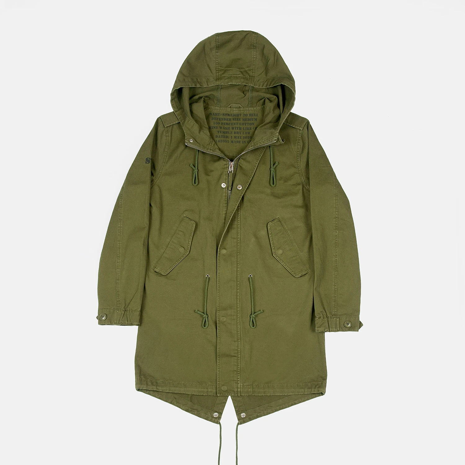 Defender – Green Fishtail Parka 1 Defender – Green Fishtail Parka