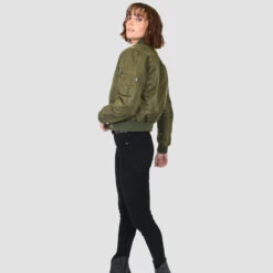 Del Bomber – Black And Green Reversible Flight Jacket 27 Del Bomber – Black And Green Reversible Flight Jacket -Straight To Hell del bomber blk grn web 10