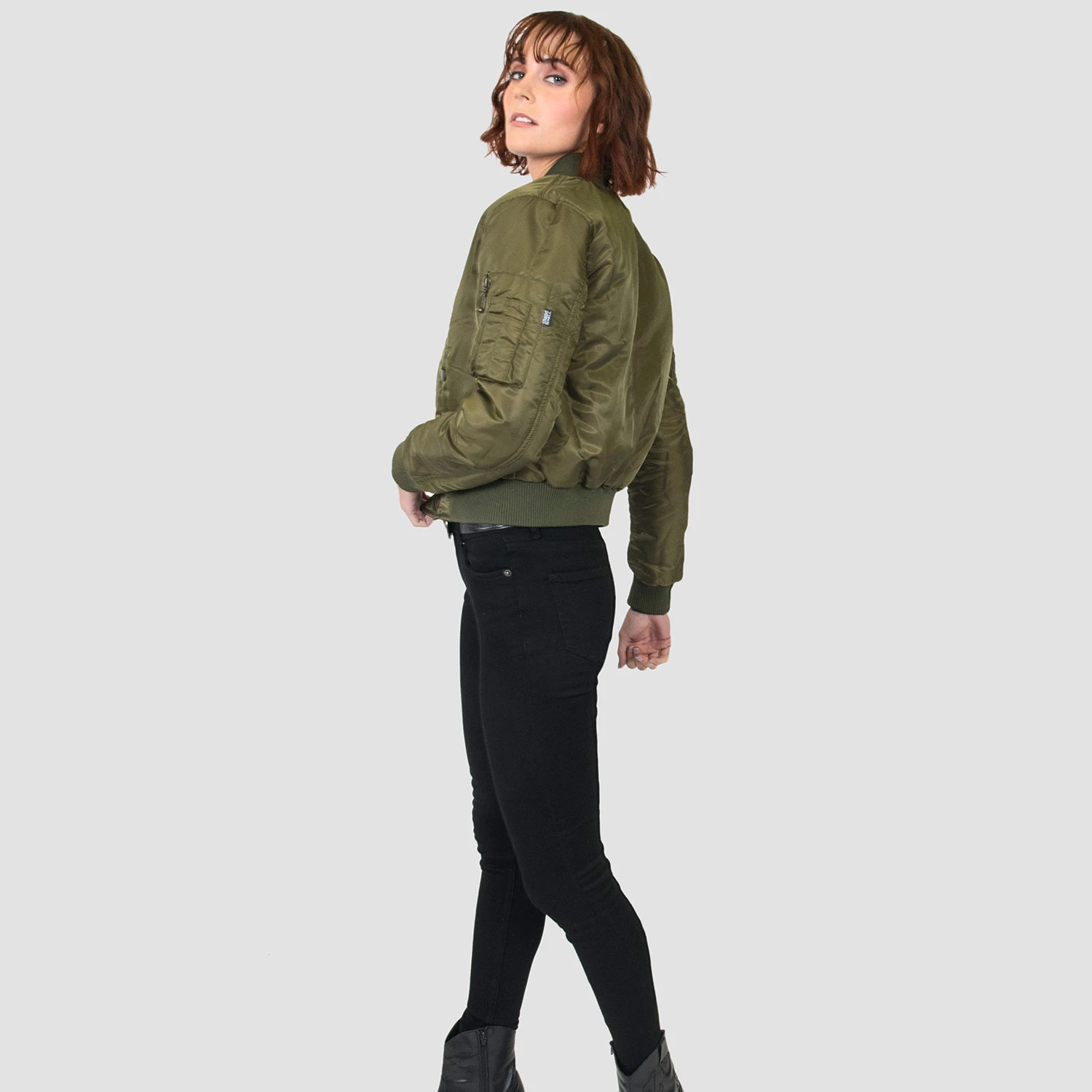 Del Bomber – Black And Green Reversible Flight Jacket 13 Del Bomber – Black And Green Reversible Flight Jacket - Image 13