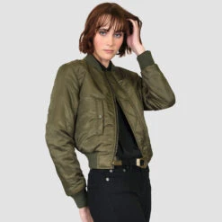 Del Bomber – Black And Green Reversible Flight Jacket 23 Del Bomber – Black And Green Reversible Flight Jacket -Straight To Hell del bomber blk grn web 11